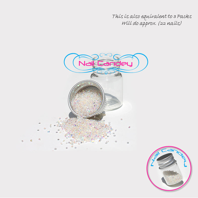 01 Jar - 1.1 mm - Crystal Clear AB Pixie Nail Art – Scarlett Nail Supplies