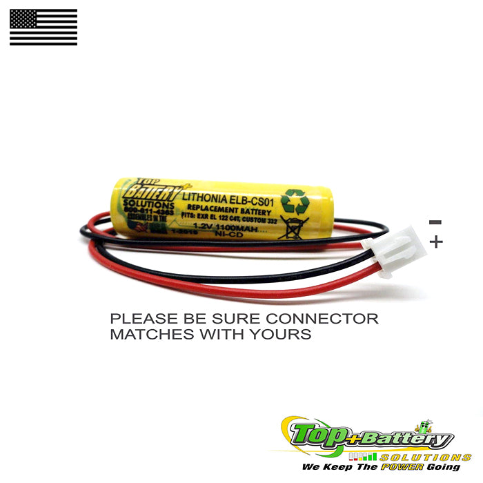 Replacement Battery For Lithonia ELB-CS01, EXR EL 122 C4T Qty.1