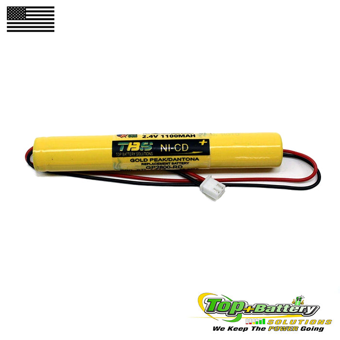 Replacement Battery For Gold Peak Dantona GP2800-RD Emergency Lighting Qty.4
