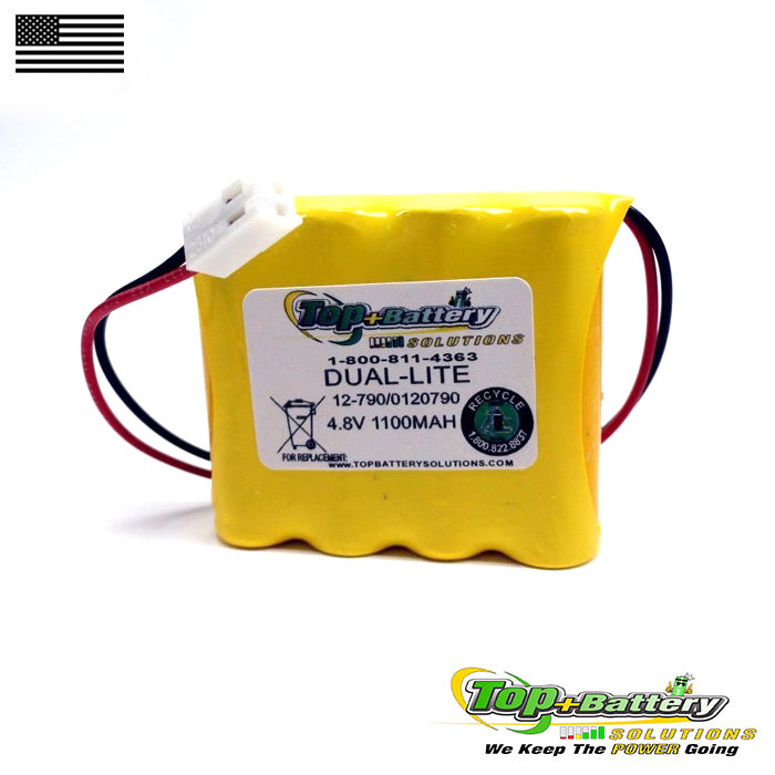Dual-Lite Emergency Lighting Battery 4.8 For 12-790 0120790 NABC 721259000 Qty.1