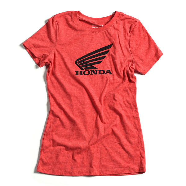 Wing Dirt Bike Womens Red T-Shirt Honda Fan Apparel Size Small