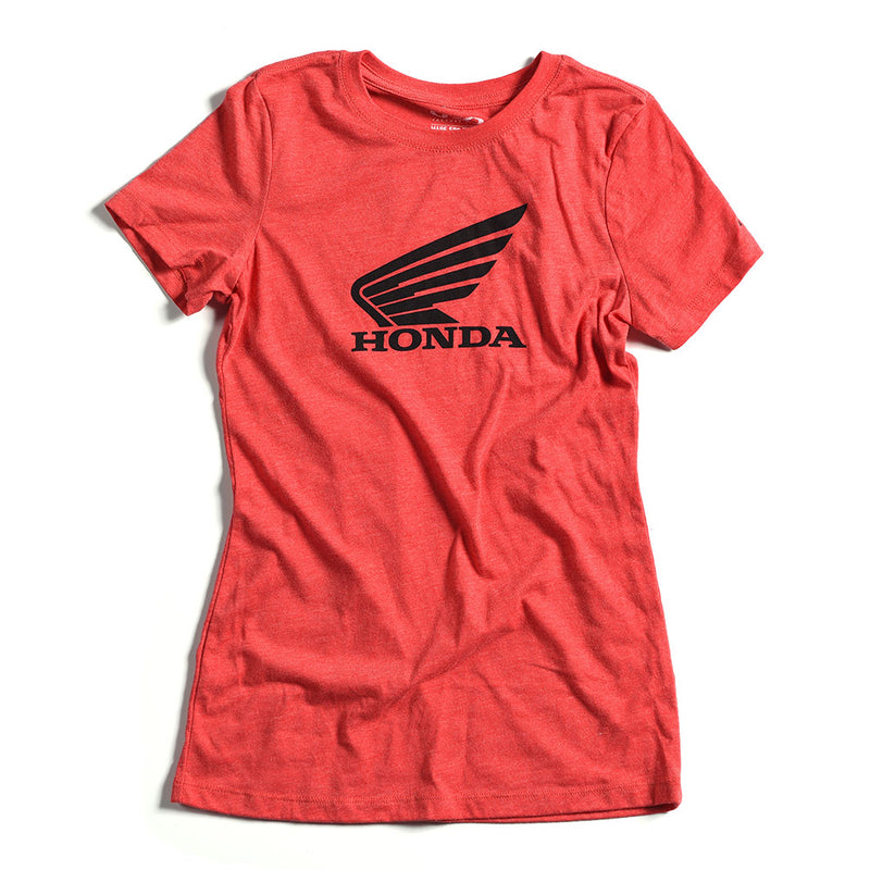 Wing Motorcycle Womens Red T-Shirt Honda Fan Apparel Size Large