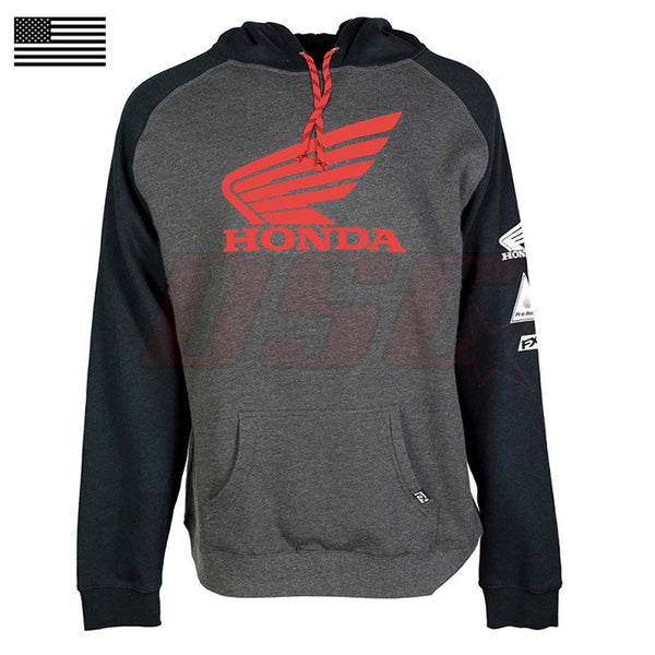 Honda Big Wing Hooded Pullover Sweatshirt Men's Fan Dirt Bike Racing Size Large