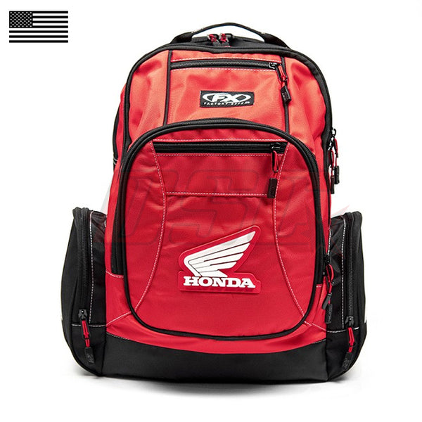 Motorcycle Premium Backpack Red and Black Honda Race Fan Support Gear
