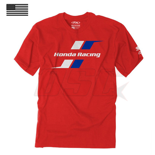 Honda Stripes Logo Racing Men's Crew T-Shirt Fan Motorcycle Racing Apparel X-Large