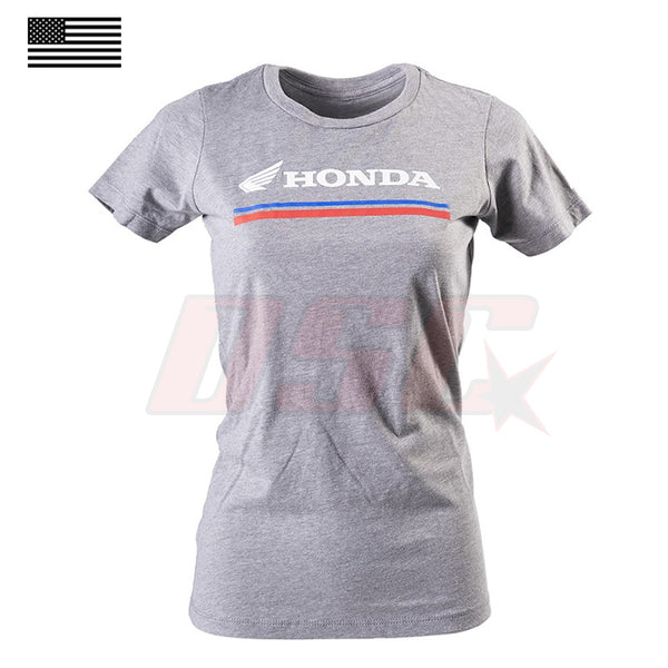 Honda Stripes Women's T-Shirt Fan Motorcycle Racing Apparel Size Large