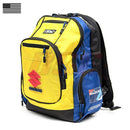 Motorcycle Premium Backpack Yellow and Black Suzuki Race Fan Support Gear