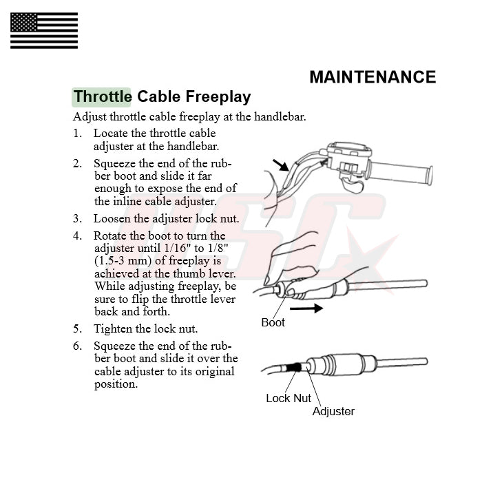 Throttle Cable For Suzuki LT-4WD 250 Quad Runner 1987 - 1989