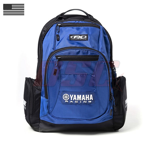 Motorcycle Premium Backpack Blue and Black Yamaha Race Fan Support Gear