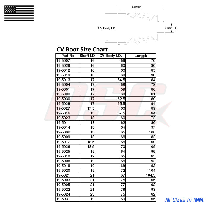 Front Outer CV Boot For Polaris Sportsman 1000 MD Built Before 2/15/16 2016