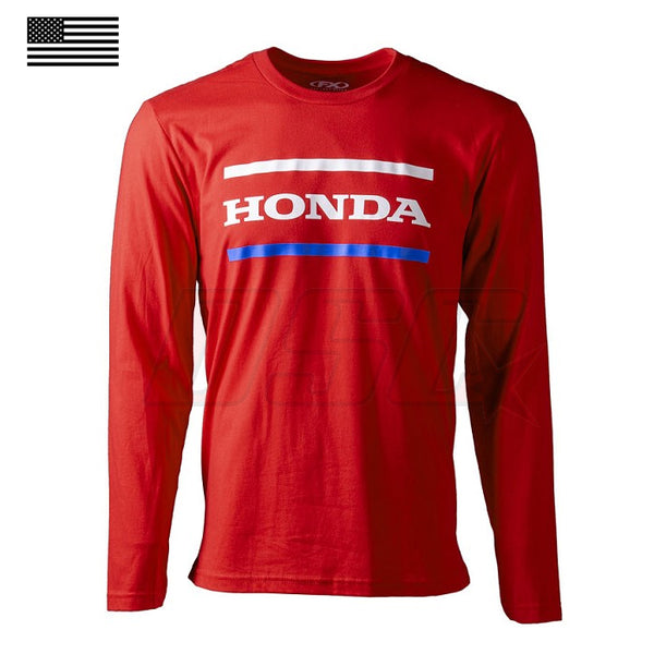 Red Long Sleeve T-Shirt Snowmobile Racing Apparel Honda Size XX-Large