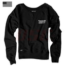 Kawasaki Dirt Bike Womens Black Crew SweaT-Shirt Fan Apparel Size Small