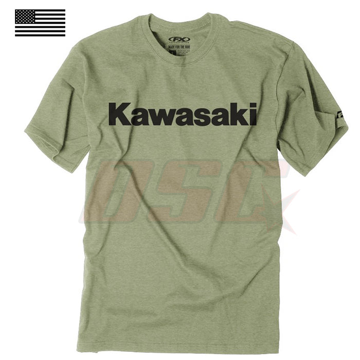 Olive Apex T-Shirt Motorcycle Racing Apparel Kawasaki Size X-Large