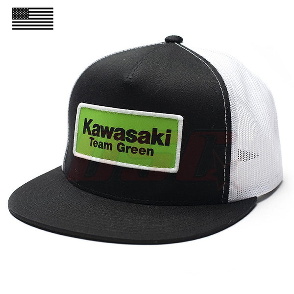 Team Green Snap-Back Trucker Hat Racing Apparel Kawasaki Size Fits All