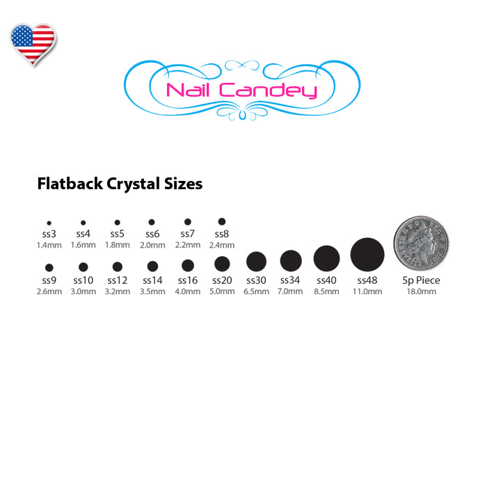 Nail Art Crystal Chart