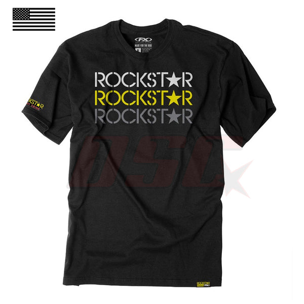 Black Three-Peat T-Shirt Atv Racing Apparel Rockstar Size Medium