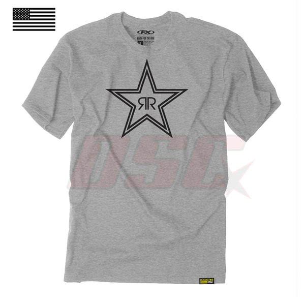 Grey Star Outline T-Shirt Snowmobile Racing Apparel Rockstar Size XX-Large