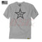 Grey Star Outline T-Shirt Motorcycle Racing Apparel Rockstar Size X-Large