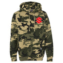 Suzuki Dirt Bike Camo Hoodie Pullover Fan Apparel Size Medium