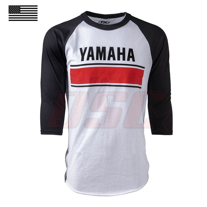Yamaha 3/4 Vintage Sleeve Baseball T-Shirt Dirt Bike Official Licensed Fan Apparel Medium